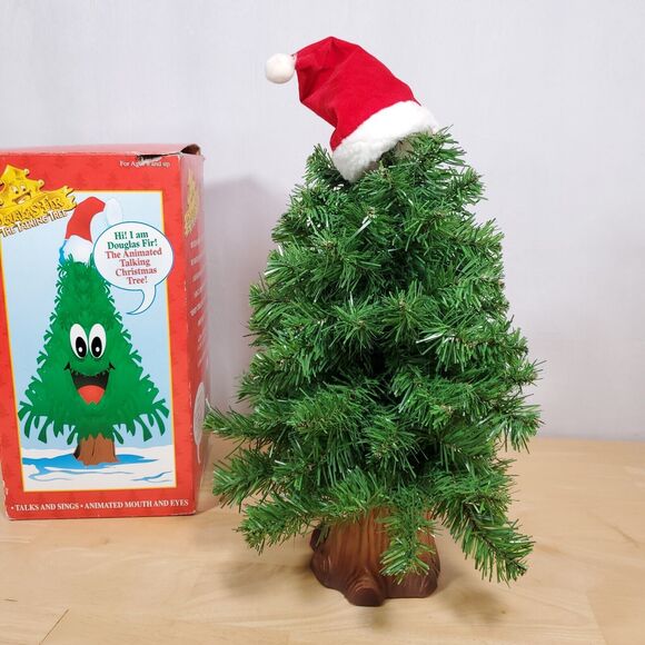 Gemmy DOUGLAS FIR TALKING TREE Animated Singing Christmas Tree Battery Powered - Picture 7 of 10